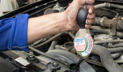 checking antifreeze in car